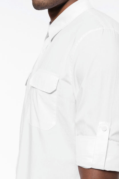 Men's Safari Shirt Aged Poplin