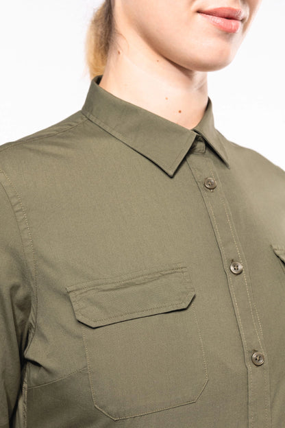 Women's long sleeve safari shirt