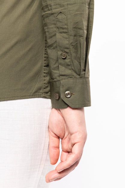 Women's long sleeve safari shirt