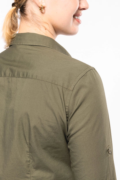 Women's long sleeve safari shirt