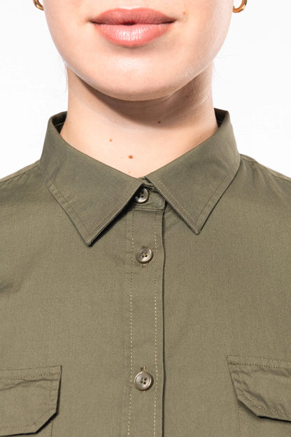 Women's long sleeve safari shirt