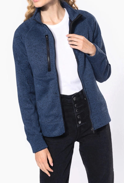 Women's Heathered Zip-Up Jacket