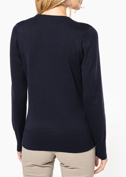 Feinstrickpullover mit V-Ausschnitt für Damen