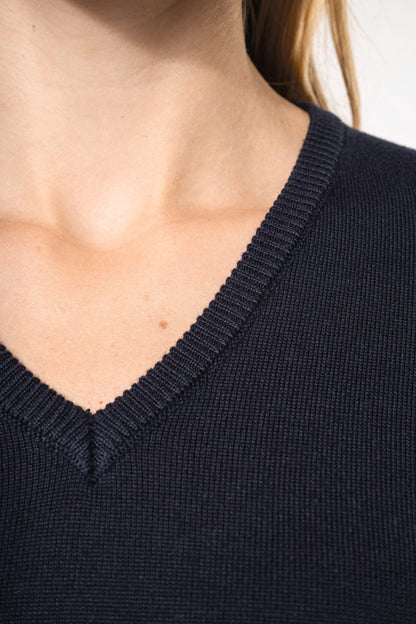 Feinstrickpullover mit V-Ausschnitt für Damen