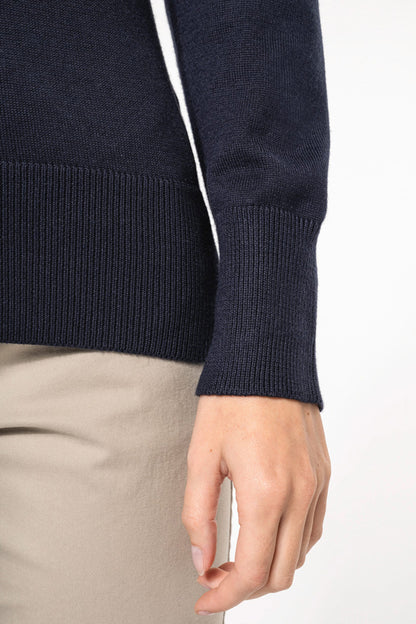 Feinstrickpullover mit V-Ausschnitt für Damen