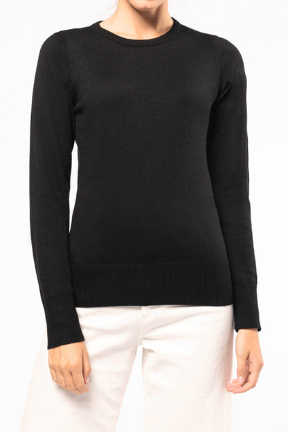 Feinstrickpullover mit Rundhalsausschnitt für Damen