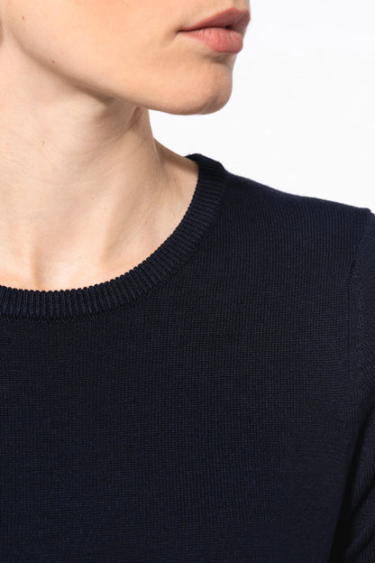 Feinstrickpullover mit Rundhalsausschnitt für Damen