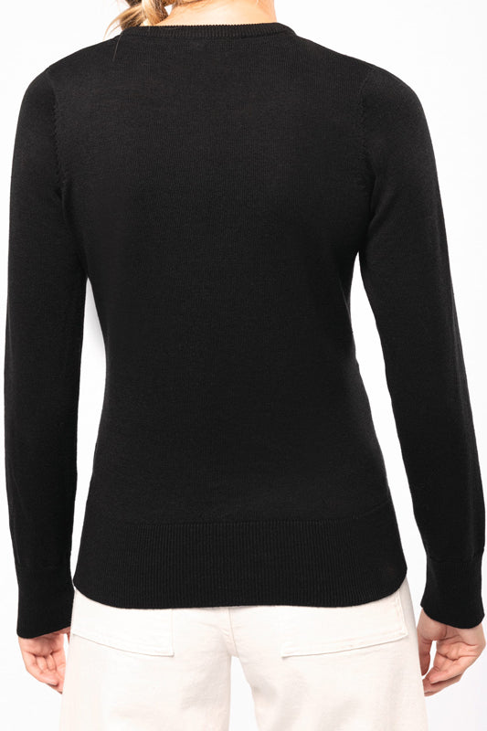 Feinstrickpullover mit Rundhalsausschnitt für Damen