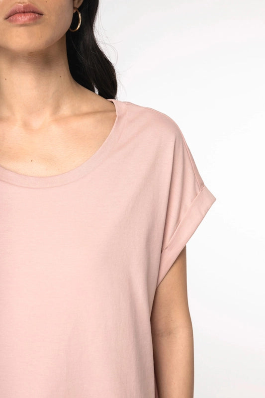 Women's Organic T-shirt with Turn-up Sleeves