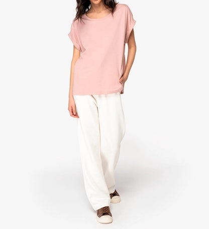 T-shirt Bio Manches Revers Femme