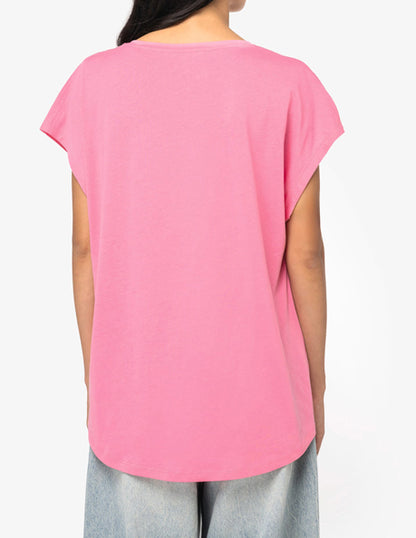 T-shirt Femme Col V Kimono Bio