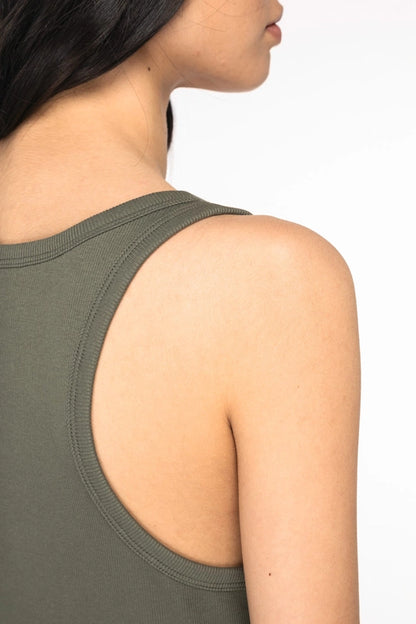 Geripptes Tanktop aus Bio-Baumwolle für Damen