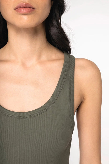 Geripptes Tanktop aus Bio-Baumwolle für Damen
