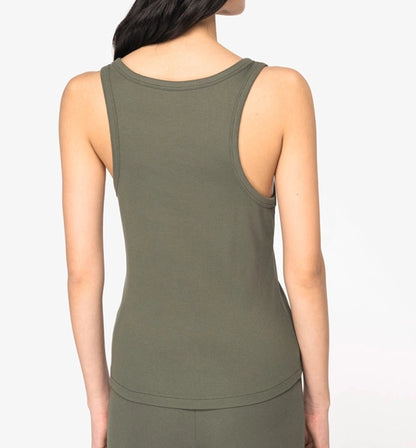 Geripptes Tanktop aus Bio-Baumwolle für Damen