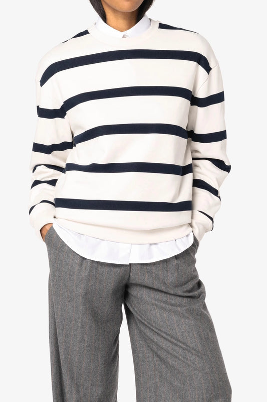 Unisex Breton-Streifen-Sweatshirt