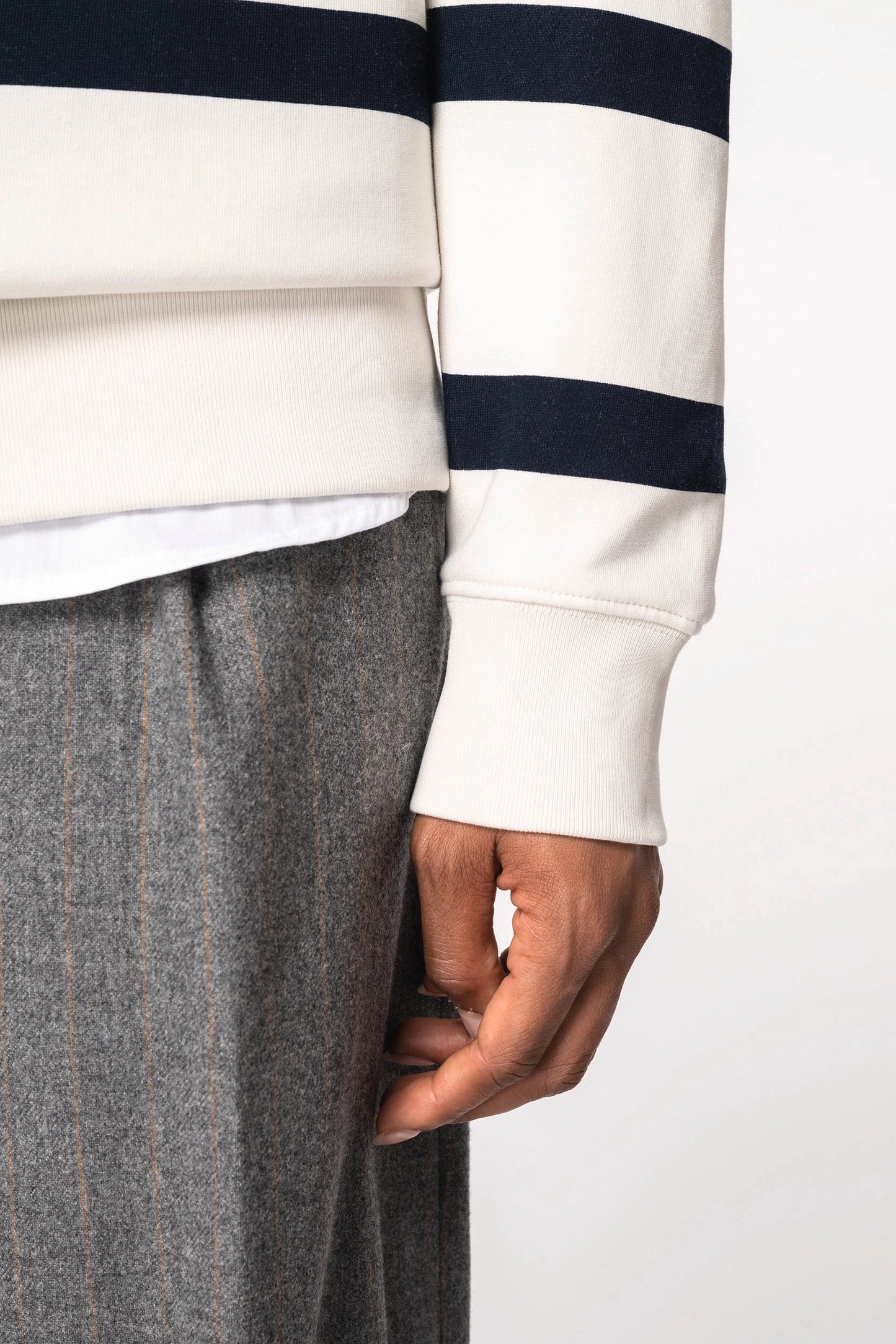 Unisex Breton-Streifen-Sweatshirt