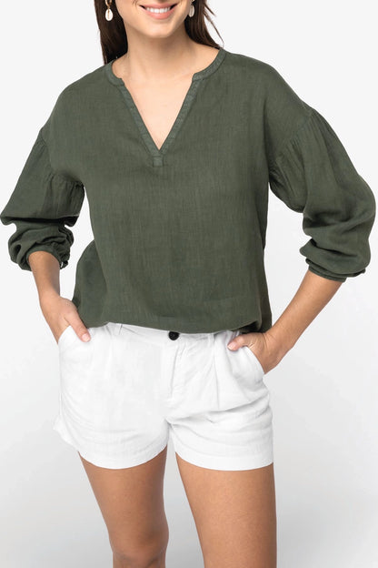 Blouse Lin Femme Écoresponsable