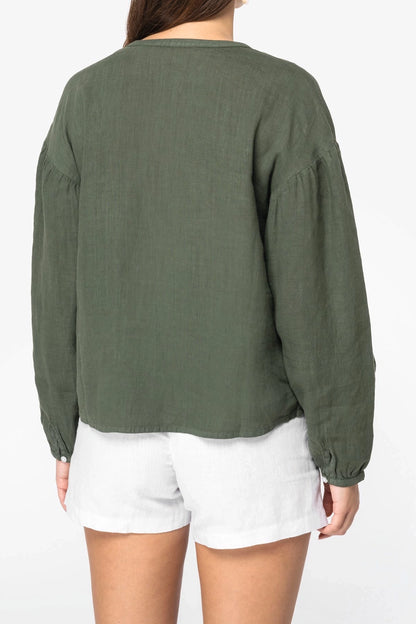 Blouse Lin Femme Écoresponsable