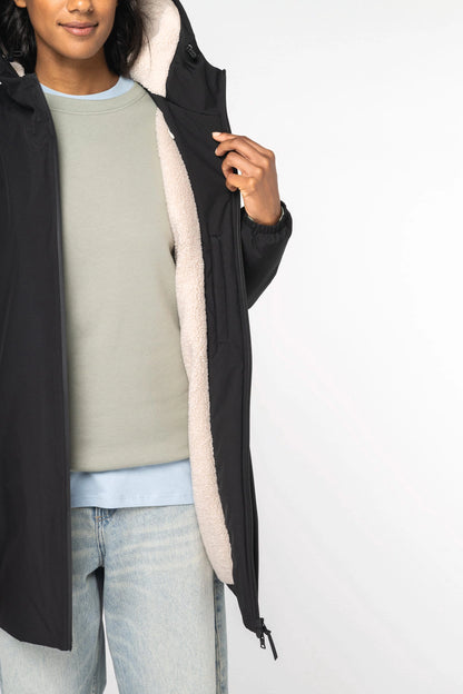 Veste Imperméable Unisexe Doublée Sherpa