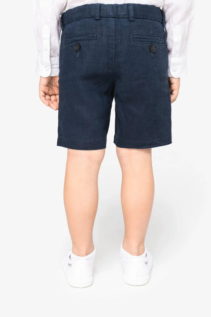 Children's linen Bermuda shorts