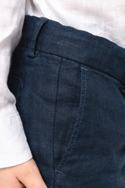 Children's linen Bermuda shorts