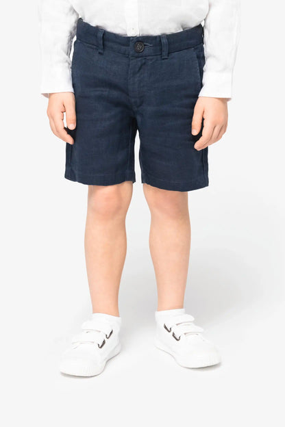 Children's linen Bermuda shorts