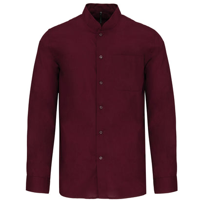 Chemise Col Mao Popeline Homme