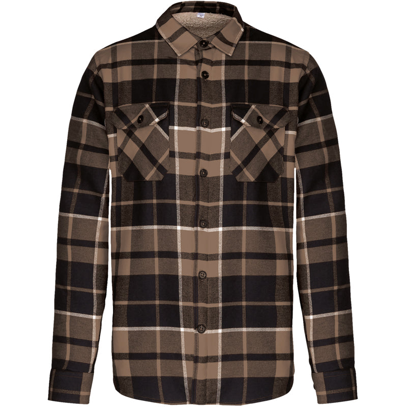 Surchemise à Carreaux Homme Doublée Sherpa