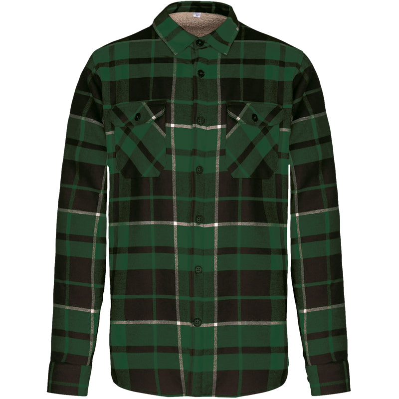 Surchemise à Carreaux Homme Doublée Sherpa