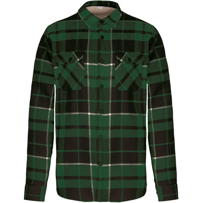 Men's Sherpa Lined Plaid Overshirt