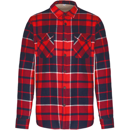Men's Sherpa Lined Plaid Overshirt