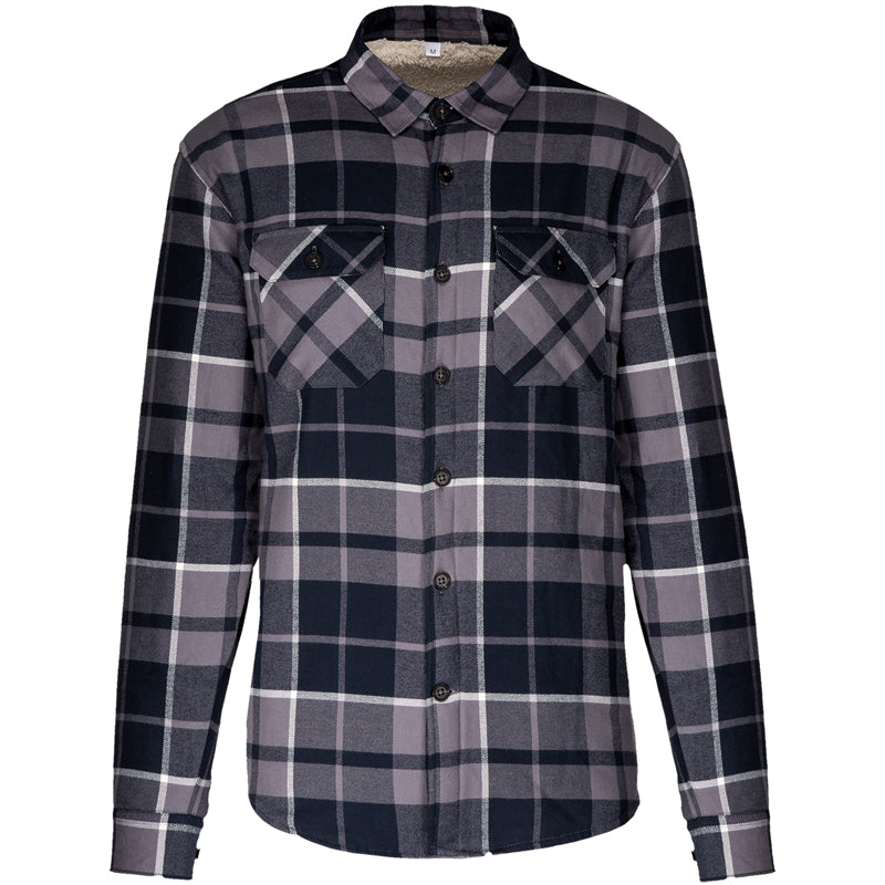 Surchemise à Carreaux Homme Doublée Sherpa
