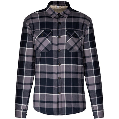 Men's Sherpa Lined Plaid Overshirt