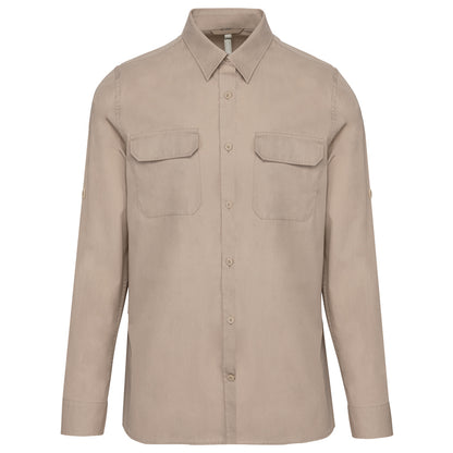 Men's Safari Shirt Aged Poplin