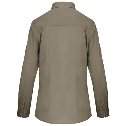 Women's long sleeve safari shirt