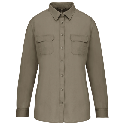 Women's long sleeve safari shirt