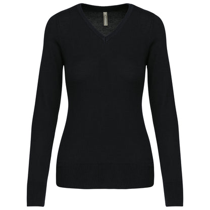 Feinstrickpullover mit V-Ausschnitt für Damen