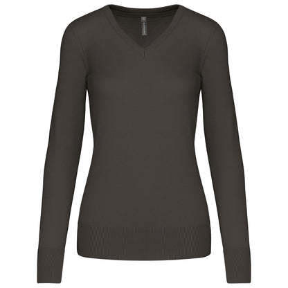 Feinstrickpullover mit V-Ausschnitt für Damen