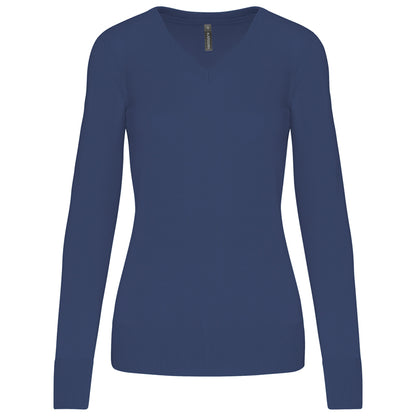 Feinstrickpullover mit V-Ausschnitt für Damen