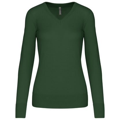 Feinstrickpullover mit V-Ausschnitt für Damen