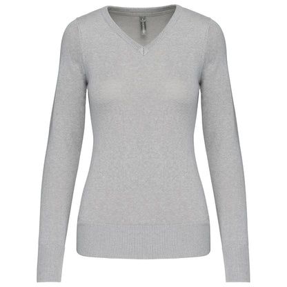Feinstrickpullover mit V-Ausschnitt für Damen