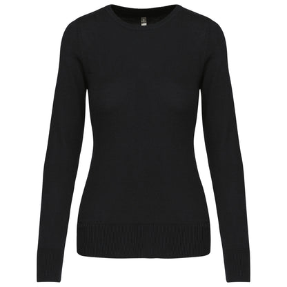 Feinstrickpullover mit Rundhalsausschnitt für Damen