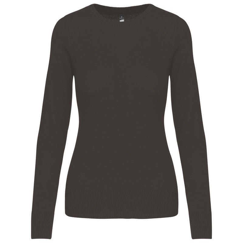 Feinstrickpullover mit Rundhalsausschnitt für Damen