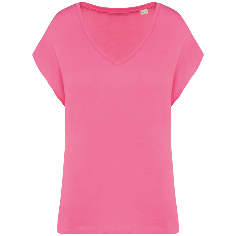 T-shirt Femme Col V Kimono Bio