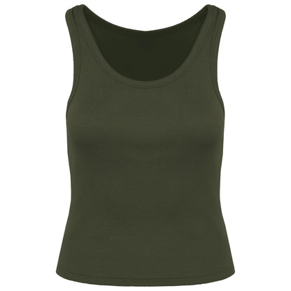 Geripptes Tanktop aus Bio-Baumwolle für Damen