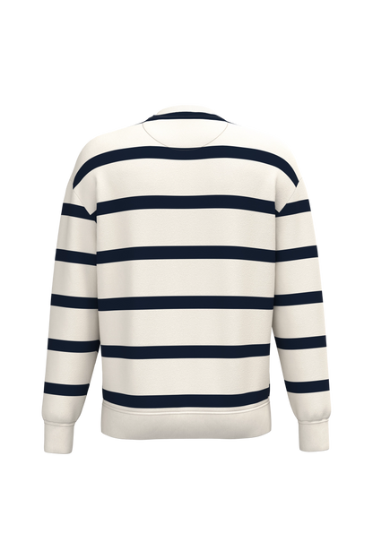 Unisex Breton-Streifen-Sweatshirt