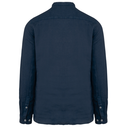 Leinenhemd für Herren mit Stehkragen