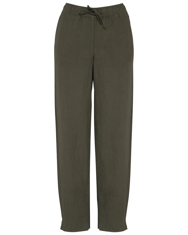 Pantalon écoresponsable délavé en lin femme