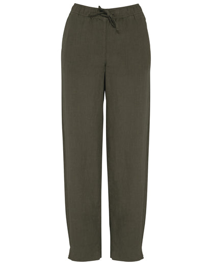 Pantalon écoresponsable délavé en lin femme