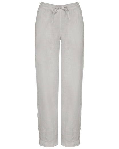 Pantalon écoresponsable délavé en lin femme